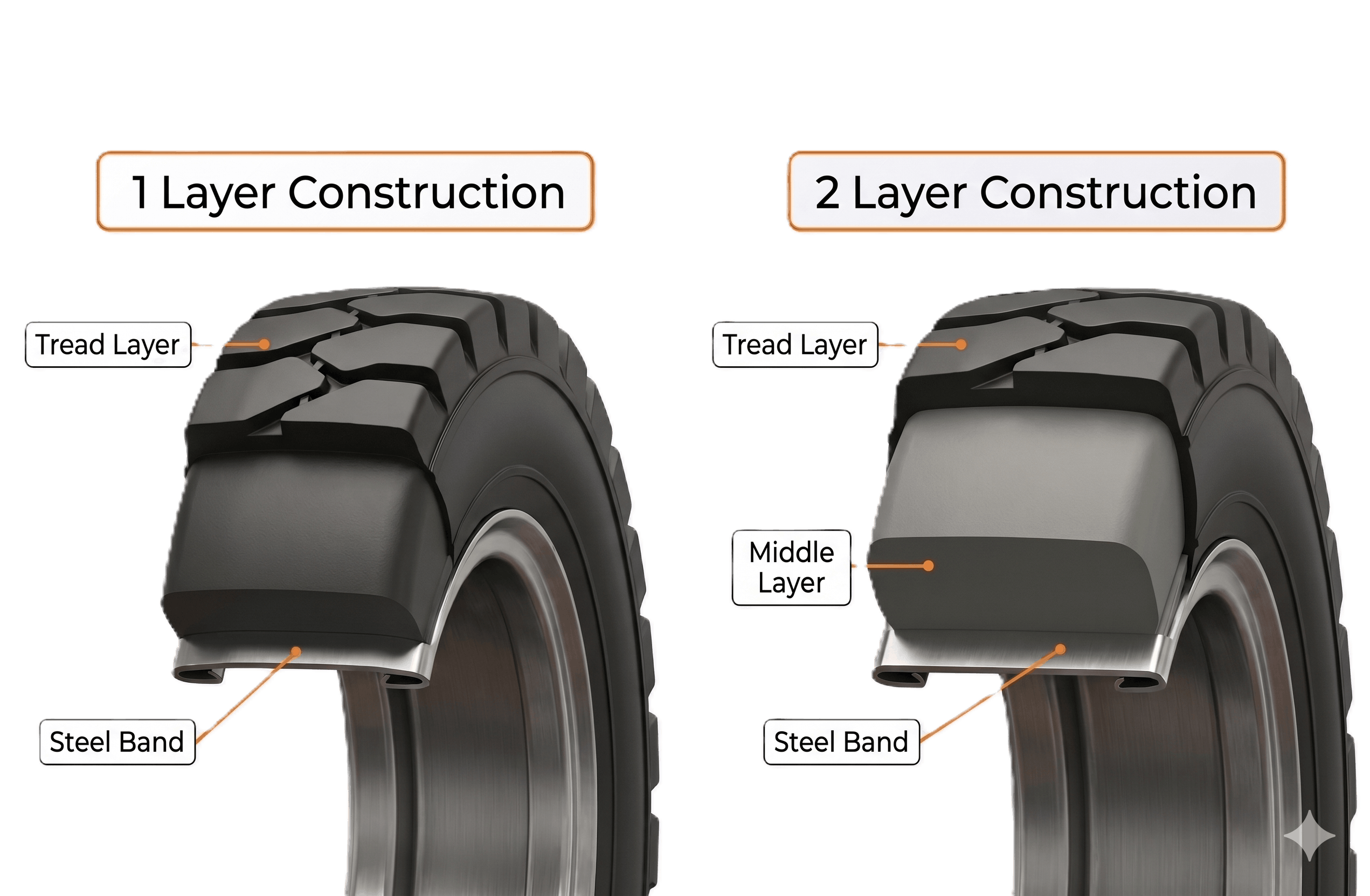Cross Section of Press On Tyre
